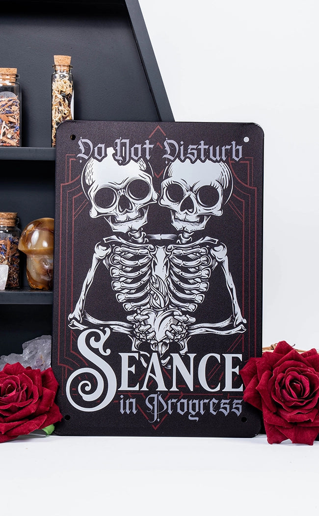 Seance In Progess Tin Sign-The Haunted Mansion-Tragic Beautiful