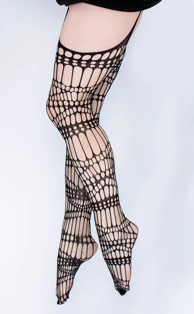 Shredded Garter Tights-TB-Tragic Beautiful