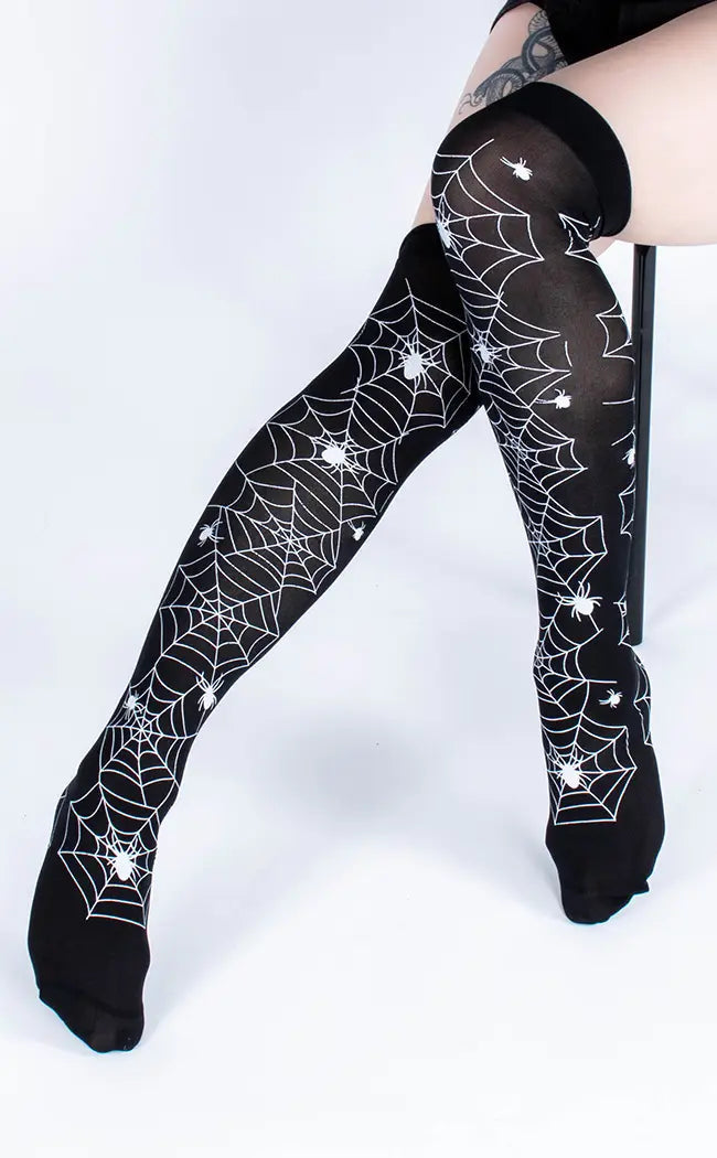 Concave Hollow Spider Web Dark Girl Goth Pantyhose Fishnet Stockings - NOW  MILLENNIAL