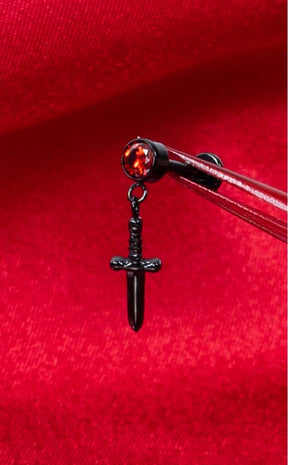 Titanium Internally Threaded Barbell | Dagger-Impaler Body Jewellery-Tragic Beautiful