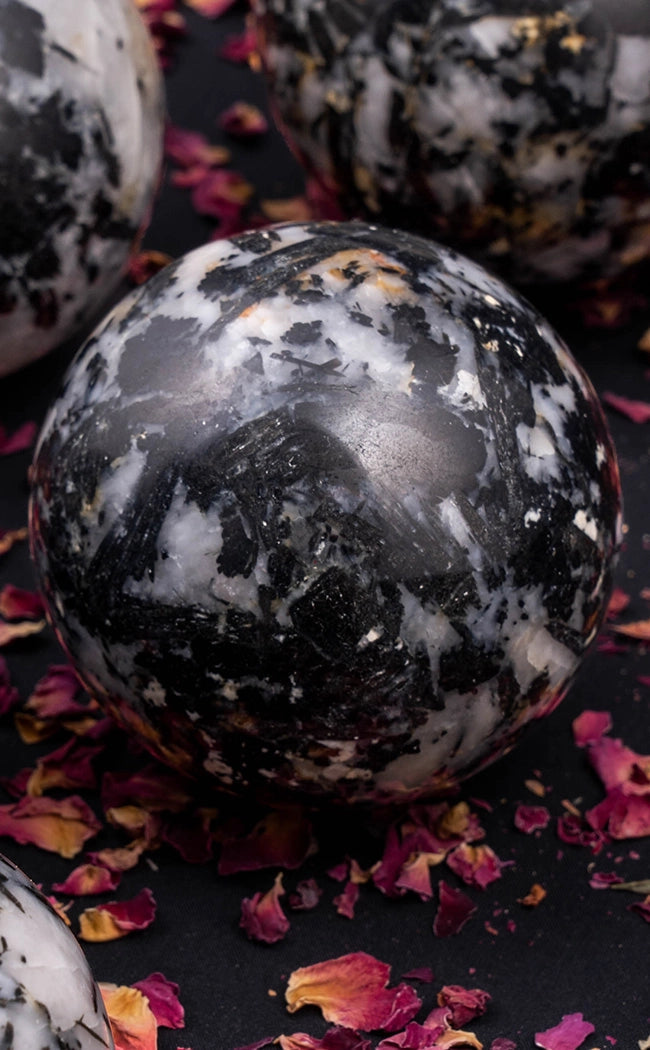 Tourmalinated Quartz Spheres-Crystals-Tragic Beautiful