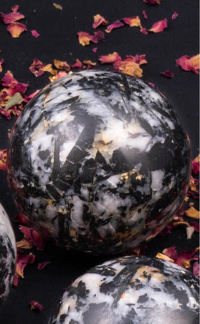 Tourmalinated Quartz Spheres-Crystals-Tragic Beautiful