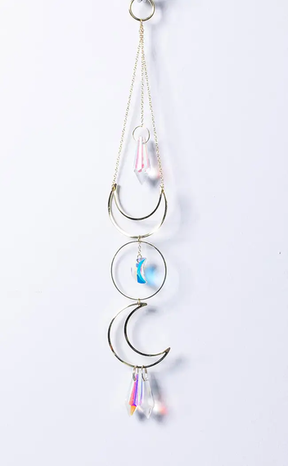 Triple Moon Gemstone Suncatcher-Gothic Gifts-Tragic Beautiful