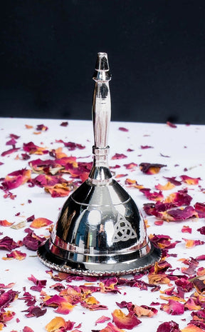 Triquetra Silver Ritual Bell-Witchcraft Supplies-Tragic Beautiful