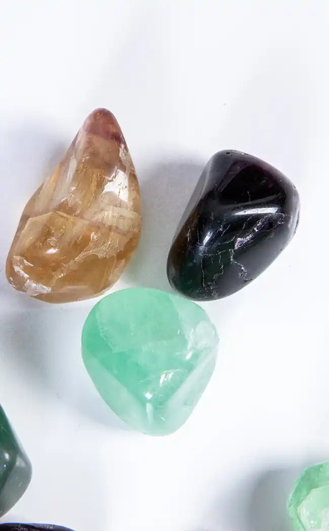 Tumbled Stones | Rainbow Fluorite-Crystals-Tragic Beautiful