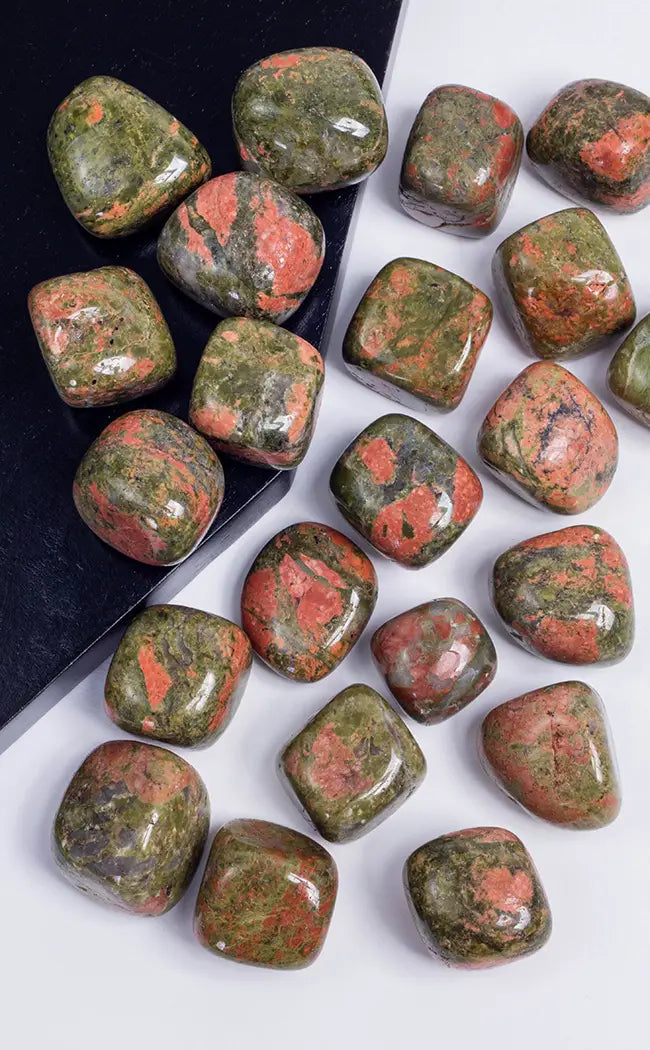 Tumbled Stones | Unakite-Tumble Stones-Tragic Beautiful