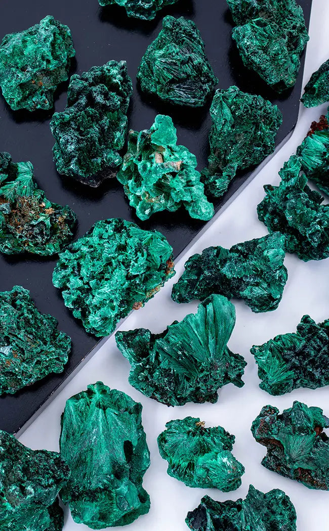 Acicular Velvet Malachite Crystals | Rare-Crystals-Tragic Beautiful