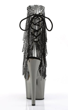 ADORE-1017RSF Black / Pewter Ankle Boots-Pleaser-Tragic Beautiful