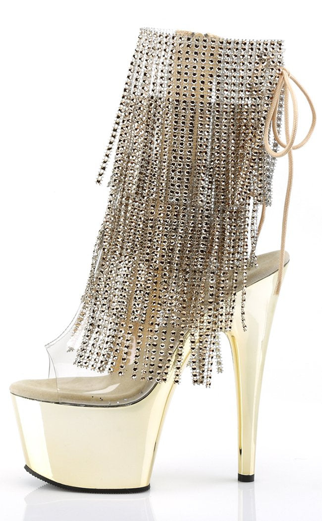 ADORE-1017RSF Gold Ankle Boots-Pleaser-Tragic Beautiful