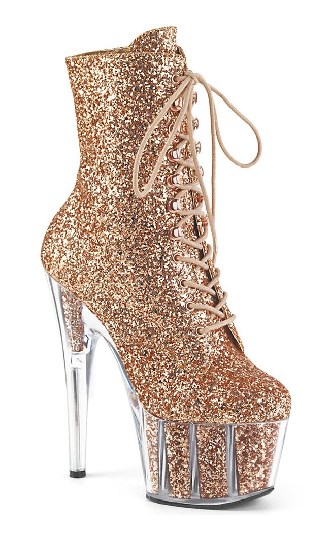 Rose gold glitter booties sales