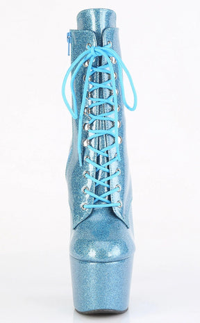 ADORE-1020GP Baby Blue Glitter Ankle Boots-Pleaser-Tragic Beautiful
