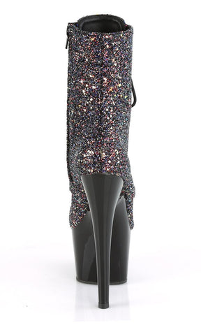 ADORE-1020LG Purple Multi Glitter Ankle Boots-Pleaser-Tragic Beautiful