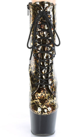 ADORE-1020LP Gold Metallic Leopard Ankle Boots-Pleaser-Tragic Beautiful