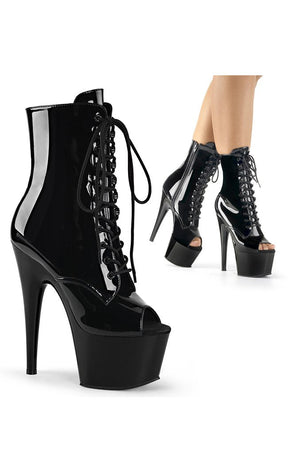 ADORE-1021 Black Patent Ankle Boots-Pleaser-Tragic Beautiful