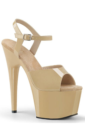 ADORE-709 Cream Patent Heels-Pleaser-Tragic Beautiful