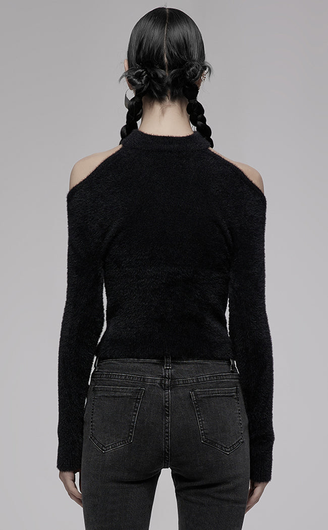 Adrienne Cold Shoulder Sweater-Punk Rave-Tragic Beautiful