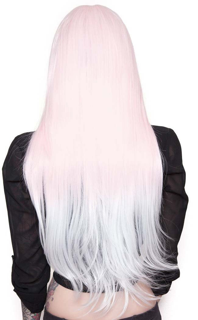 Alexa Ombre Pink to White Fade Long Wig-Rockstar Wigs-Tragic Beautiful