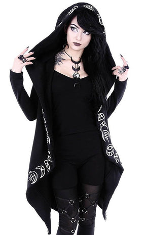 All Seeing Moon Hoodie-Restyle-Tragic Beautiful