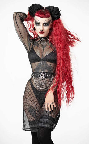 Allnighter Fishnet Dress-Killstar-Tragic Beautiful