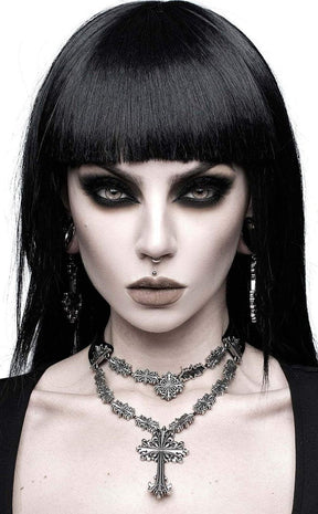 Amdis Cross Necklace-Killstar-Tragic Beautiful