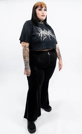 Angel Metal Crop Tee | Plus Size-Tragic Beautiful-Tragic Beautiful