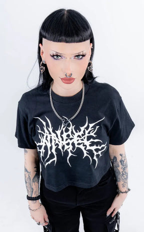 Angel Metal Crop Tee