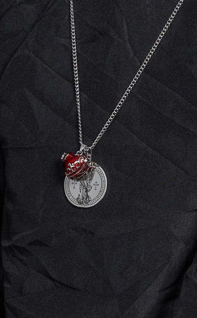 Angel Of Love Necklace | Red Heart Locket