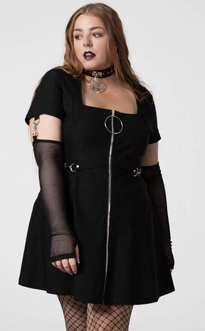 Anti Everything Zip Dress-Killstar-Tragic Beautiful