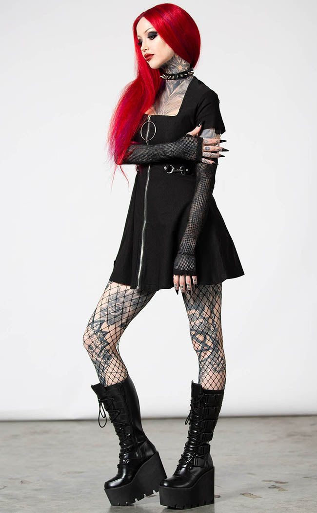 Anti Everything Zip Dress-Killstar-Tragic Beautiful