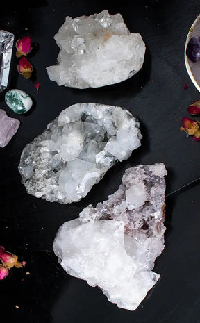 Apophyllite Glass Clusters-Crystals-Tragic Beautiful