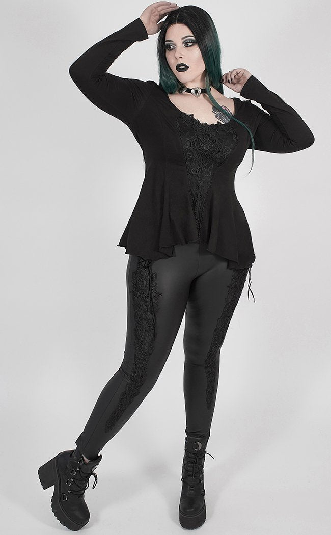 As She Dances Leggings | Plus Size-Punk Rave-Tragic Beautiful