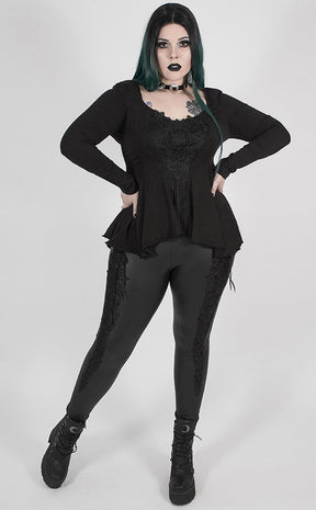 As She Dances Leggings | Plus Size-Punk Rave-Tragic Beautiful