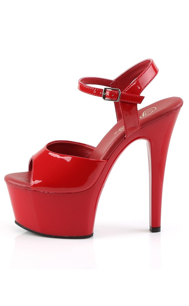 ASPIRE-609 Red Patent Heels-Pleaser-Tragic Beautiful