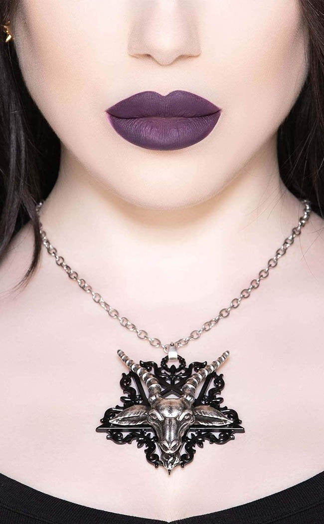 Ave Satana Necklace | Silver-Killstar-Tragic Beautiful