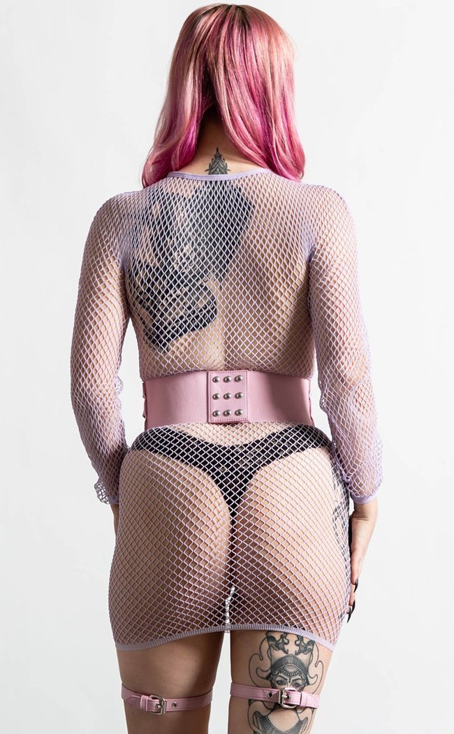 Baby Hex Suspender Belt | Pastel Pink-Killstar-Tragic Beautiful