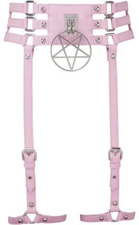 Baby Hex Suspender Belt | Pastel Pink-Killstar-Tragic Beautiful