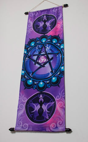 Banner – Pentacle Print on French Crepe-TB-Tragic Beautiful