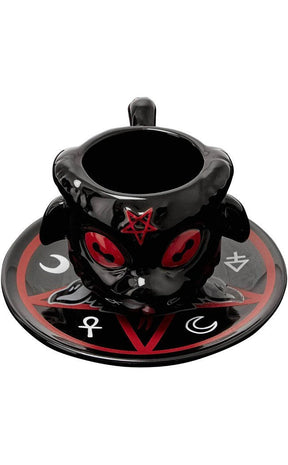 Baphomet Teacup & Saucer-Killstar-Tragic Beautiful