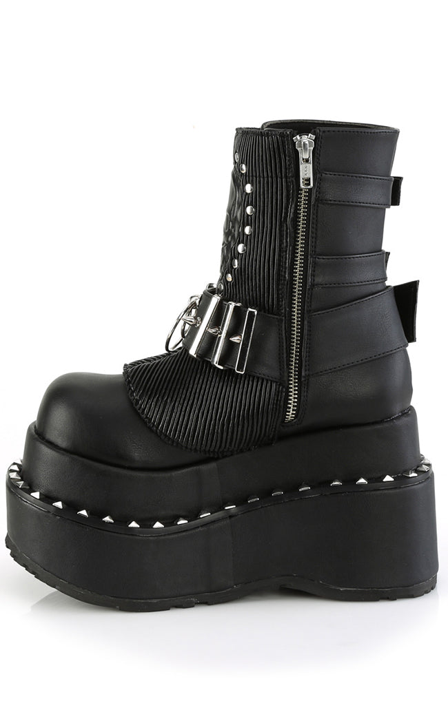 BEAR-150 Black Vegan Platform Boots-Demonia-Tragic Beautiful