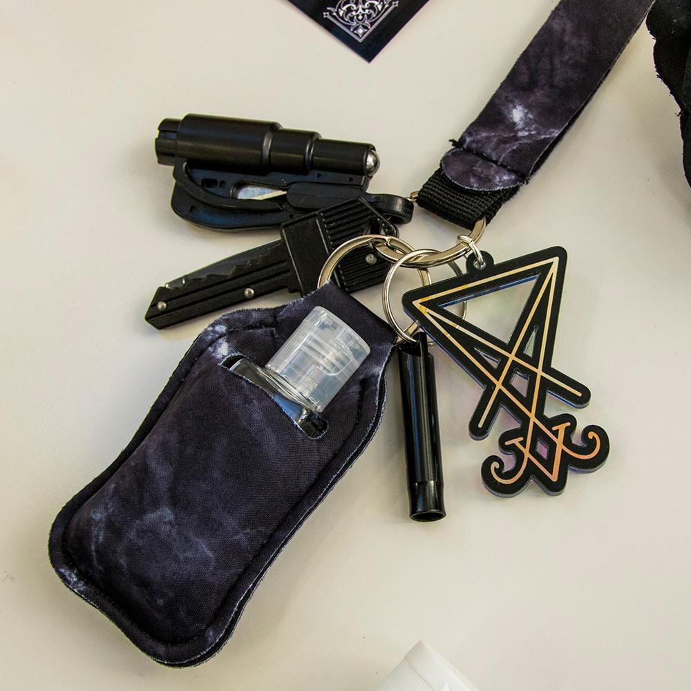 Bee Safe Witch Utility Keychain | Lucifer Sigil-Drop Dead Gorgeous-Tragic Beautiful