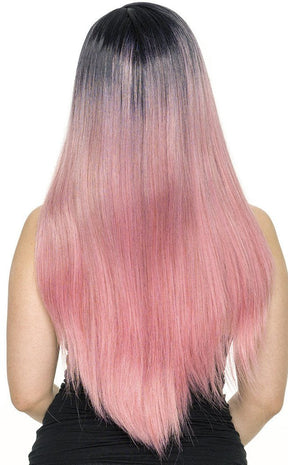 Bella Dark Root Long Pink Ice Wig-Rockstar Wigs-Tragic Beautiful