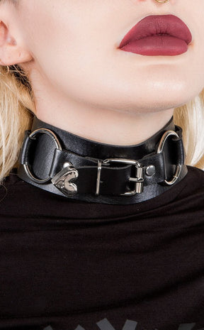 Belt It Out Choker | Black-Cold Black Heart-Tragic Beautiful