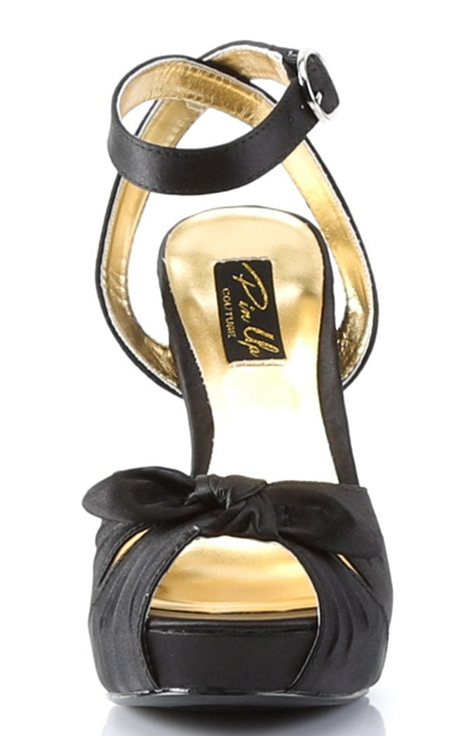 BETTIE-04 Blk Satin Heels-Pin Up Couture-Tragic Beautiful