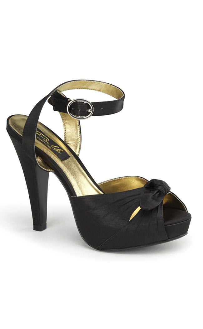 BETTIE-04 Blk Satin Heels-Pin Up Couture-Tragic Beautiful