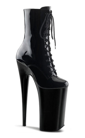 BEYOND-1020 Black Patent Ankle Boots-Pleaser-Tragic Beautiful