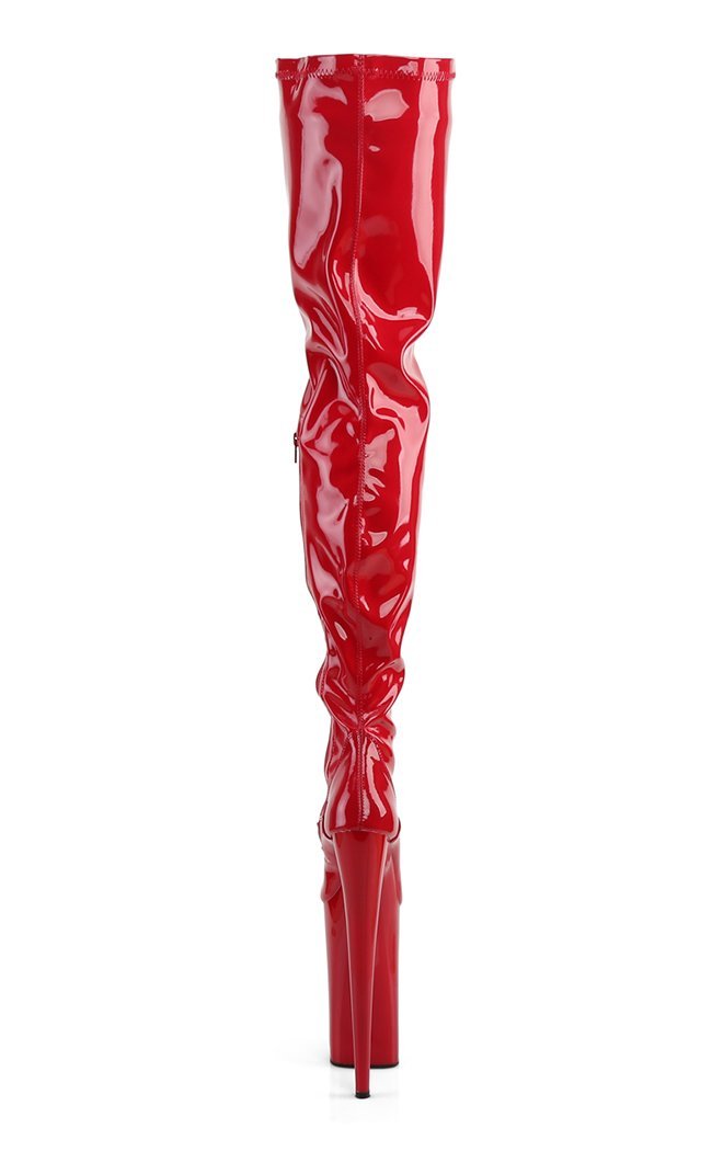 BEYOND-4000 Red Patent Crotch High Boots-Pleaser-Tragic Beautiful