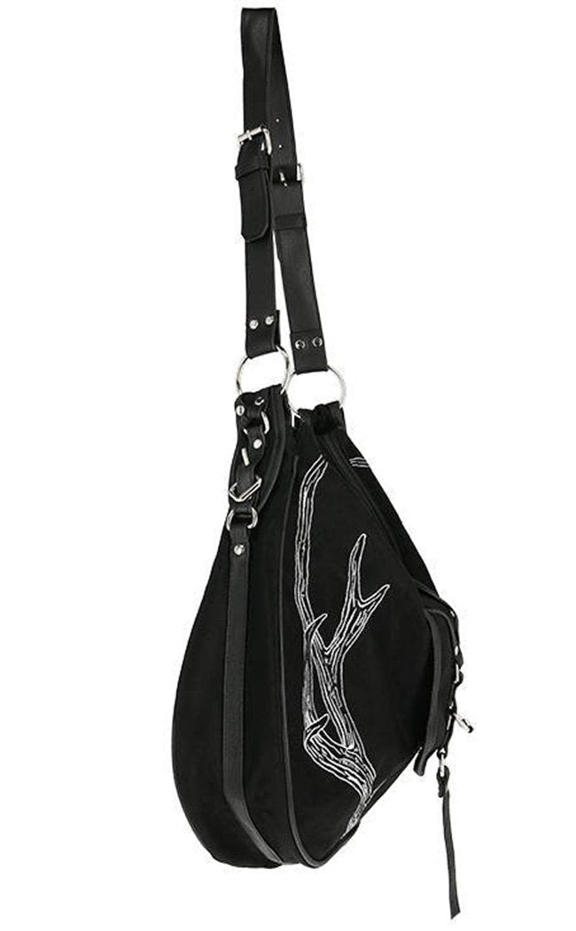 Black Antlers Hobo Purse-Restyle-Tragic Beautiful