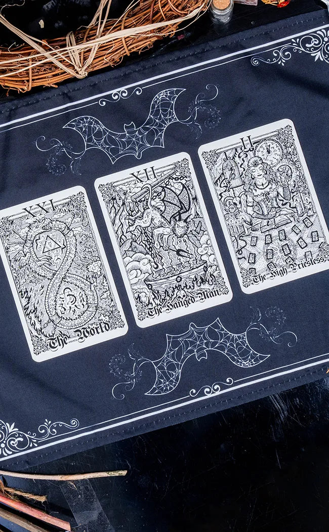 Black Bats Gothic Tarot Mat