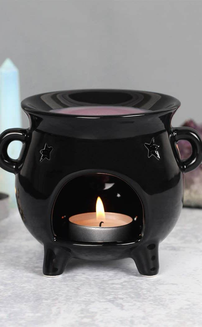 Black Cauldron Oil Burner-Cauldrons-Tragic Beautiful