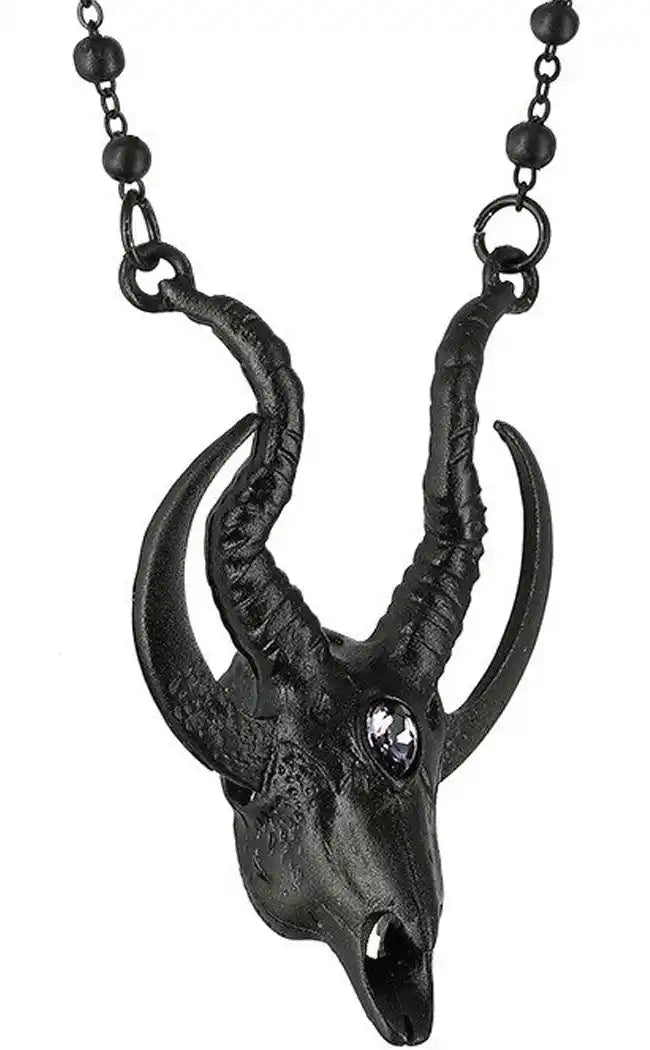 Black Goat Skull Pendant-Restyle-Tragic Beautiful